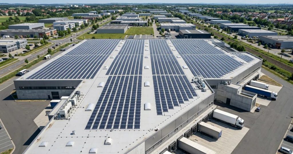 Photovoltaik-Anlage auf einem Flachdach als Risiko für Abdichtung und Monitoring